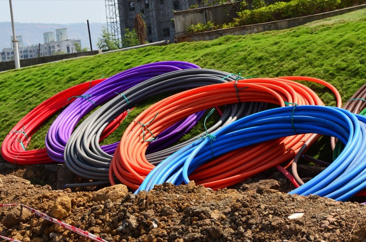 Fibre optic network installation on site